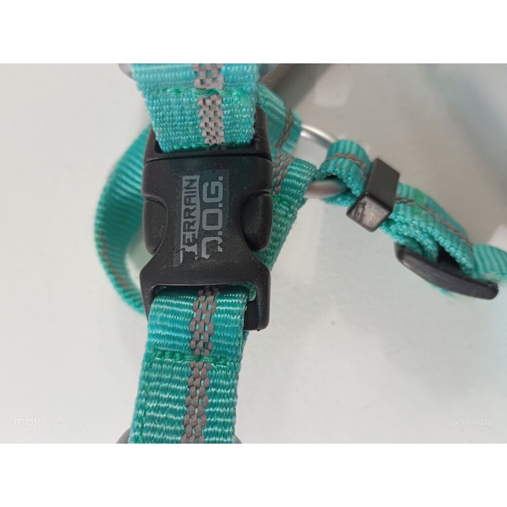 Terrain Dog Harness Teal Turquoise Adjustable Padded Outdoor Harness